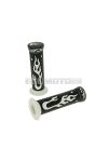 handlebar rubber grip set Flame black, white