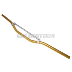 MX handlebar aluminum with cross brace gold 22mm - 810mm