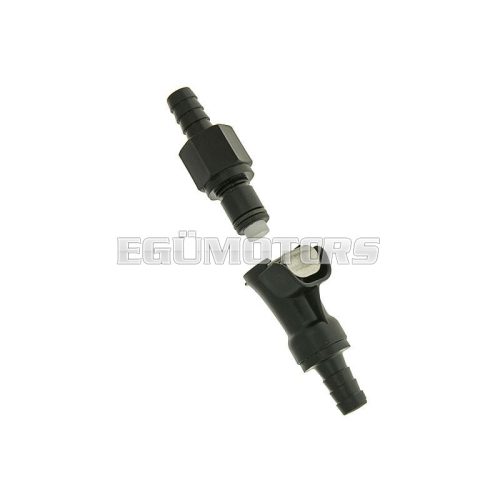 Benzincső csatlakozó fekete, 8 mm