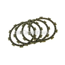   clutch disc set 4-friction plate type for Minarelli AM, Generic, KSR-Moto, Keeway, Motobi, Ride, CPI, 1E40MA, 1E40MB