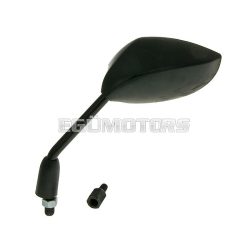   Vparts Tükör Sport bal, M8 / M10 menet (adapter), ovális, fekete