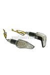 Vparts Irányjelző lámpa szett, M10 menet, LED, fekete, Sidewinder, átlátszó üveg