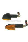 indicator light set M8 thread black Edge orange, long version