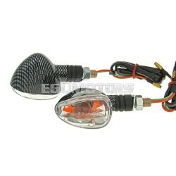   indicator light set M10 thread carbon look Doozy transparent, short version