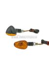 indicator light set M10 thread carbon look Doozy orange, short version