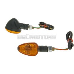   indicator light set M10 thread black Doozy orange, short version