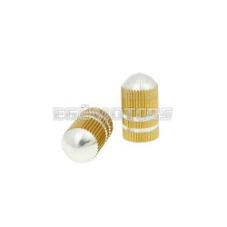 valve cap set Bullet anodized aluminum - gold - universal