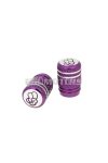 valve cap set Peace anodized aluminum - purple - universal