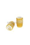 valve cap set Peace anodized aluminum - gold - universal