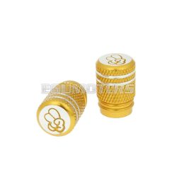 valve cap set Peace anodized aluminum - gold - universal