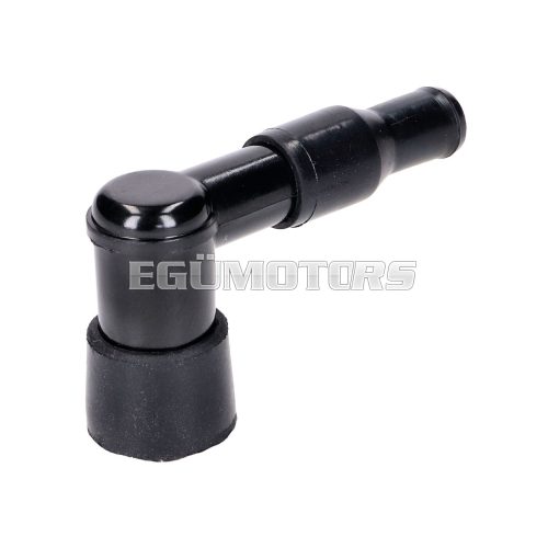 spark plug cap 90° long type, black