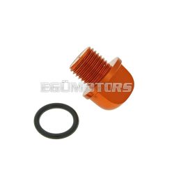   oil filler screw / oil screw plug aluminum orange in color incl. o-ring for Minarelli