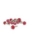 hexagon socket screw set - anodized aluminum screw head red - 12 pcs - M6x20