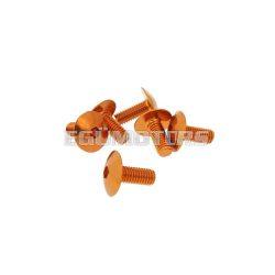   fairing screws hex socket head - anodized aluminum orange - set of 6 pcs - M6x15