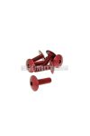 fairing screws hex socket head - anodized aluminum red - set of 6 pcs - M6x20