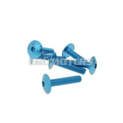   fairing screws hex socket head - anodized aluminum blue - set of 6 pcs - M6x30