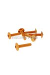 fairing screws hex socket head - anodized aluminum orange - set of 6 pcs - M6x30