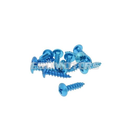 Vparts Idomcsavar anodizált alumínium, kék - 12 db - M5x20