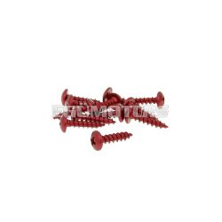 fairing screws anodized aluminum red - set of 12 pcs - M5x20