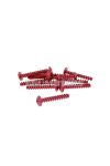 fairing screws anodized aluminum red - set of 12 pcs - M5x30