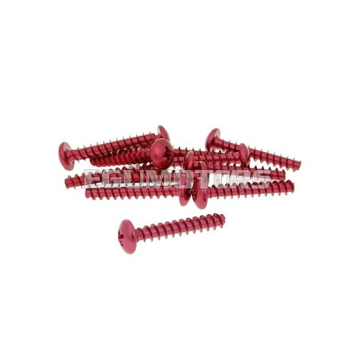 fairing screws anodized aluminum red - set of 12 pcs - M5x30