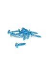 fairing screws anodized aluminum blue - set of 12 pcs - M6x20