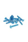 fairing screws anodized aluminum blue - set of 12 pcs - M6x30