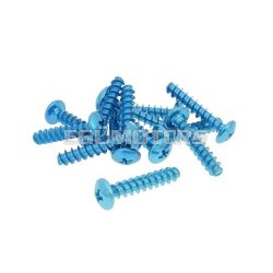   fairing screws anodized aluminum blue - set of 12 pcs - M6x30