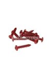 fairing screws anodized aluminum red - set of 12 pcs - M6x30