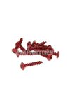 Vparts Idomcsavar anodizált alumínium, piros - 12 db - M6x30