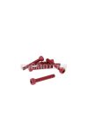 hexagon socket screw set - anodized aluminum red - 6 pcs - M5x30 - styling