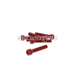  Vparts Hatszögletű imbuszcsavar szett - anodizált alumínium piros - 6 db - M6x30 - stílusos