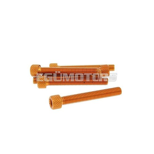 hexagon socket screw set - anodized aluminum orange - 6 pcs - M6x45 - styling