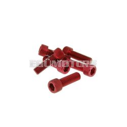   hexagon socket screw set - anodized aluminum red - 6 pcs - M8x25 - styling