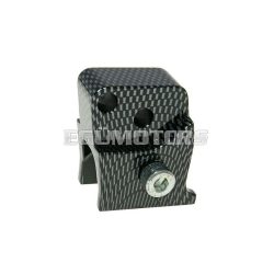   shock extender CNC 2-hole adjustable mounting - carbon look for Peugeot horizontal