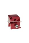 shock extender CNC 2-hole adjustable mounting - red for Peugeot horizontal