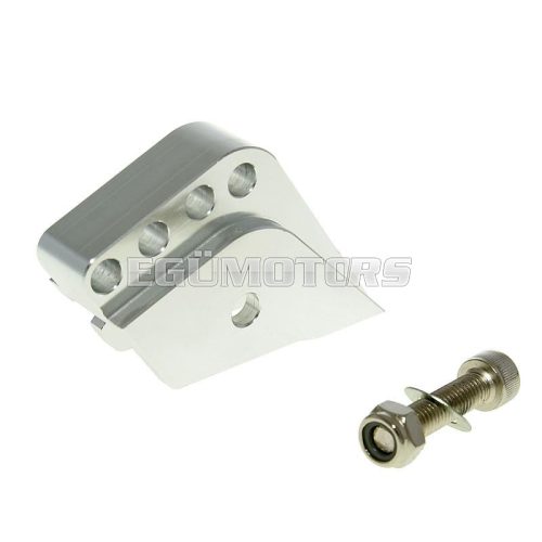 shock extender CNC 4-hole adjustable mounting - platinum look for Peugeot vertical