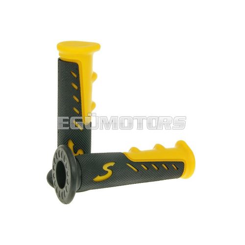 handlebar rubber grip set sport yellow