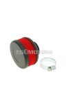 Vparts Légszűrő lapos szivacs piros 28-35mm, egyenes karburátor csatlakozás (adapter)