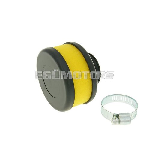 Vparts Légszűrő lapos szivacs sárga 28-35mm, egyenes karburátor csatlakozás (adapter)