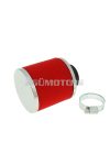 Vparts Légszűrő nagy szivacs 28-35mm, egyenes karburátor csatlakozás (adapter) piros