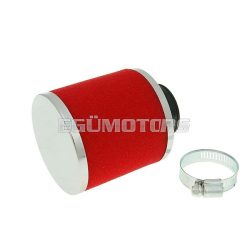   Vparts Légszűrő nagy szivacs 28-35mm, egyenes karburátor csatlakozás (adapter) piros