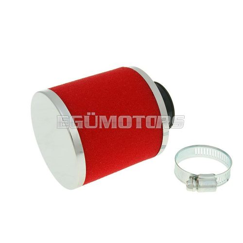 Vparts Légszűrő nagy szivacs 28-35mm, egyenes karburátor csatlakozás (adapter) piros
