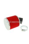 air filter Big Foam 28-35mm bent carb connection (adapter) red