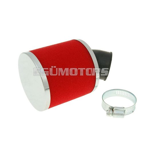 air filter Big Foam 28-35mm bent carb connection (adapter) red