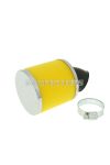 air filter Big Foam 28-35mm bent carb connection (adapter) yellow