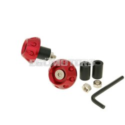   handlebar / bar ends anti-vibration flat 13.5 / 17.5mm (incl. adapter) - red