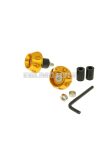 handlebar / bar ends anti-vibration flat 13.5 / 17.5mm (incl. adapter) - gold