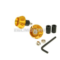   handlebar / bar ends anti-vibration flat 13.5 / 17.5mm (incl. adapter) - gold