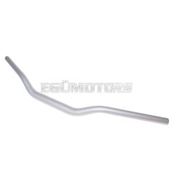   motorcycle handlebar tapered aluminum matt silver 28.6mm - 725mm